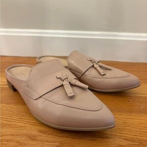 ECCO Women's Tassel open back Loafers in Light Pink